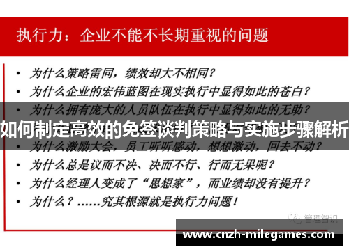 如何制定高效的免签谈判策略与实施步骤解析